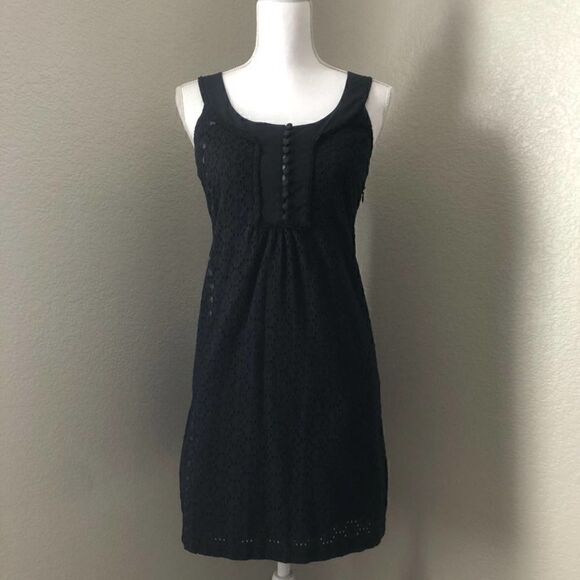 Sanctuary Black Cotton Eyelet Sleeveless Dress - Picture 1 of 10